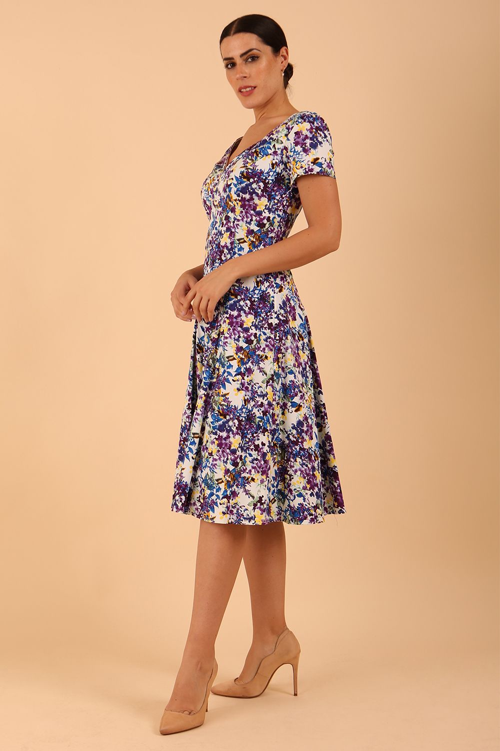 Iris Print Dress 