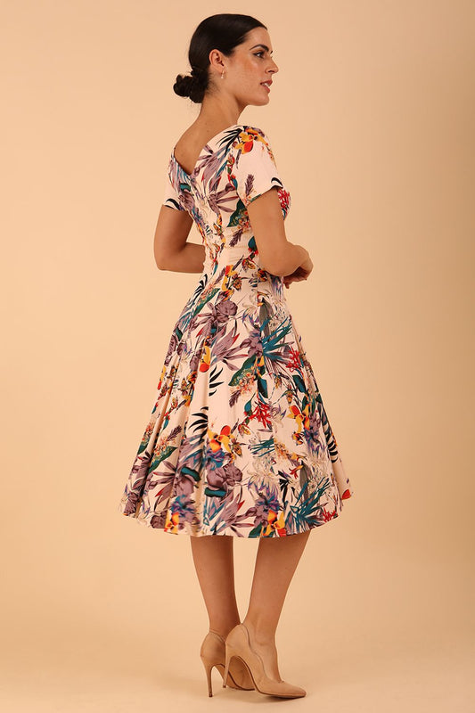 Iris Print Dress 
