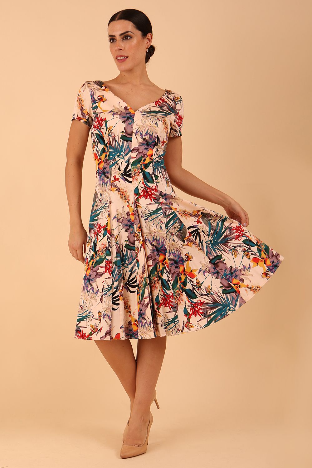Iris Print Dress 
