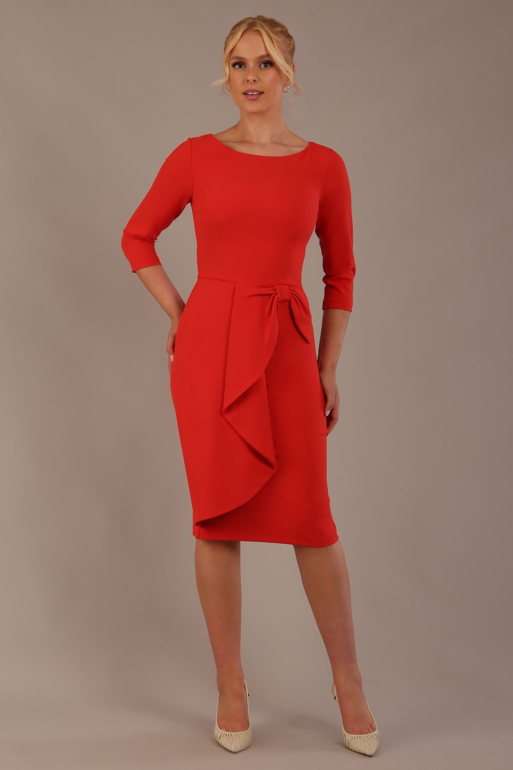Jacky Pencil Dress in Fiesta Orange – Diva Catwalk, image 15