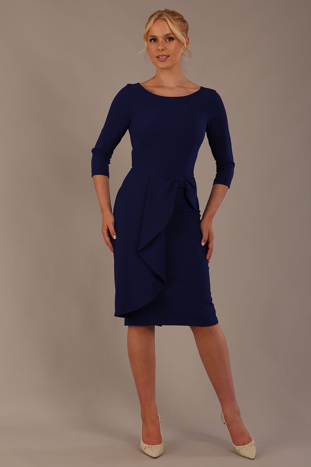 Jacky Pencil Dress in Oxford Blue – Diva Catwalk, image 6