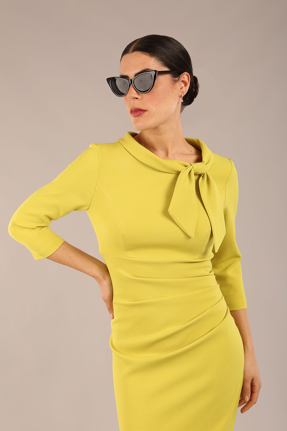 Juliette 3/4 Sleeve Knee Length Pencil Dress – Diva Catwalk, image 10