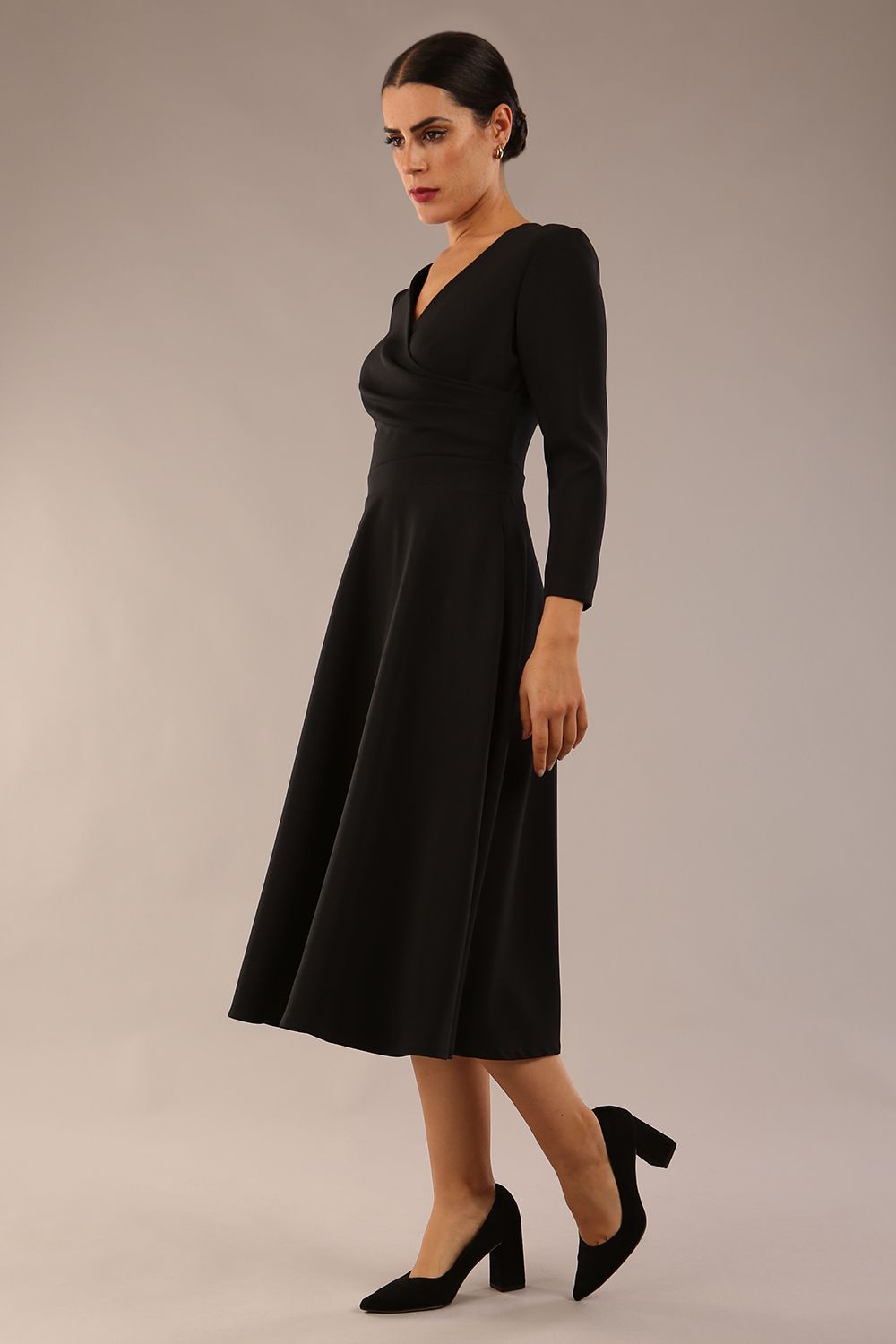 Karma 3/4 Length Sleeved Swing Dress – Diva Catwalk, image 13