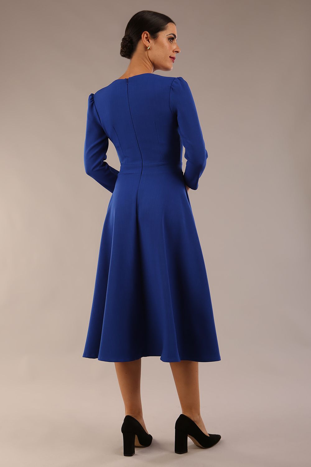 Karma 3/4 Length Sleeved Swing Dress – Diva Catwalk, image 14