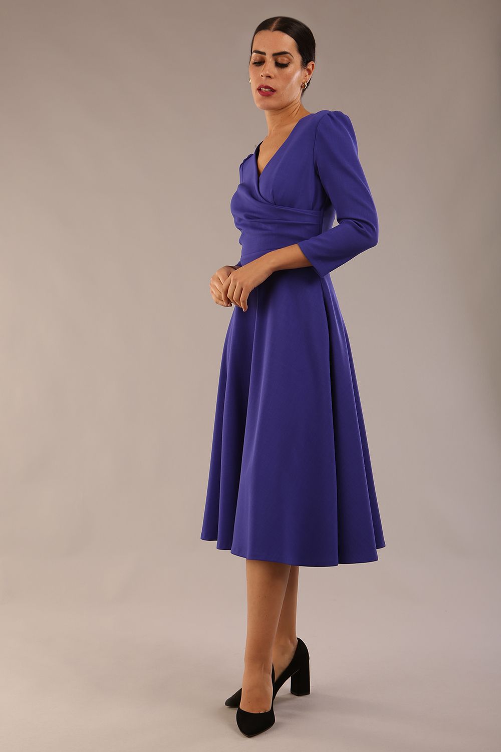 Karma 3/4 Length Sleeved Swing Dress 