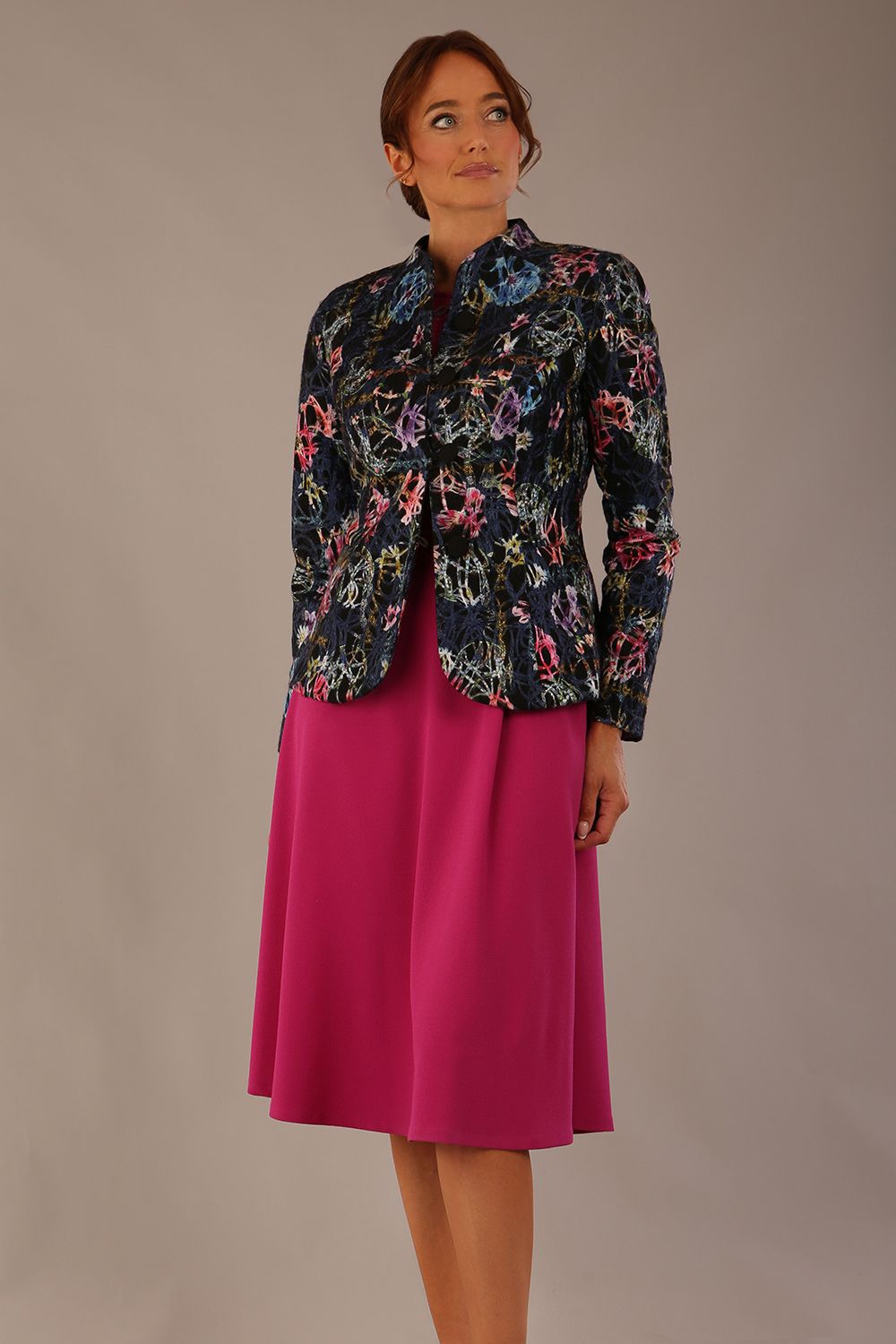 Keanu High-Neck Floral Jacket – Diva Catwalk, image 3