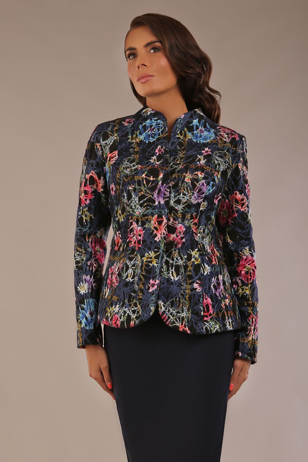 Keanu High-Neck Floral Jacket – Diva Catwalk, image 6