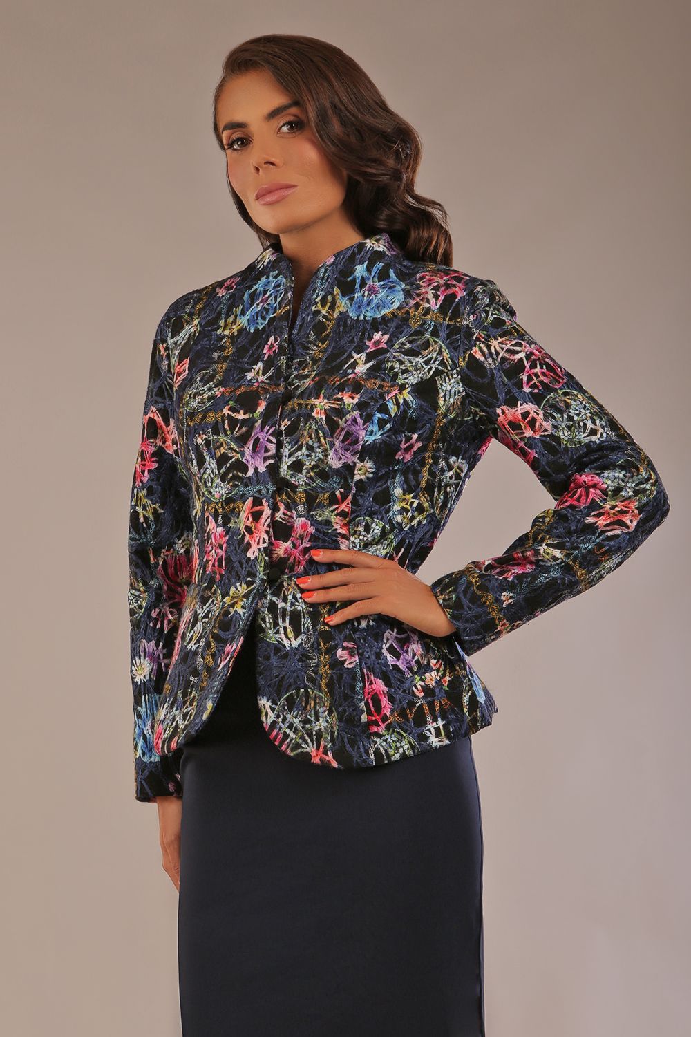 Keanu High-Neck Floral Jacket – Diva Catwalk, image 7