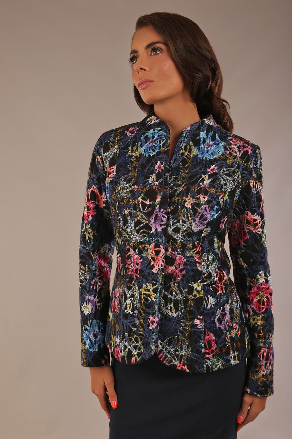 Keanu High-Neck Floral Jacket – Diva Catwalk, image 9