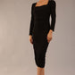 Kiki Silky Stretch Ruched Midi Dress 