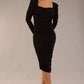 Kiki Silky Stretch Ruched Midi Dress 