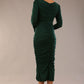 Kiki Silky Stretch Ruched Midi Dress 