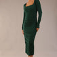 Kiki Silky Stretch Ruched Midi Dress 