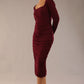 Kiki Silky Stretch Ruched Midi Dress 