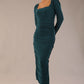 Kiki Silky Stretch Ruched Midi Dress 