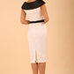 Leven Satin Contrast Pencil Dress 