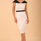 Leven Satin Contrast Pencil Dress 