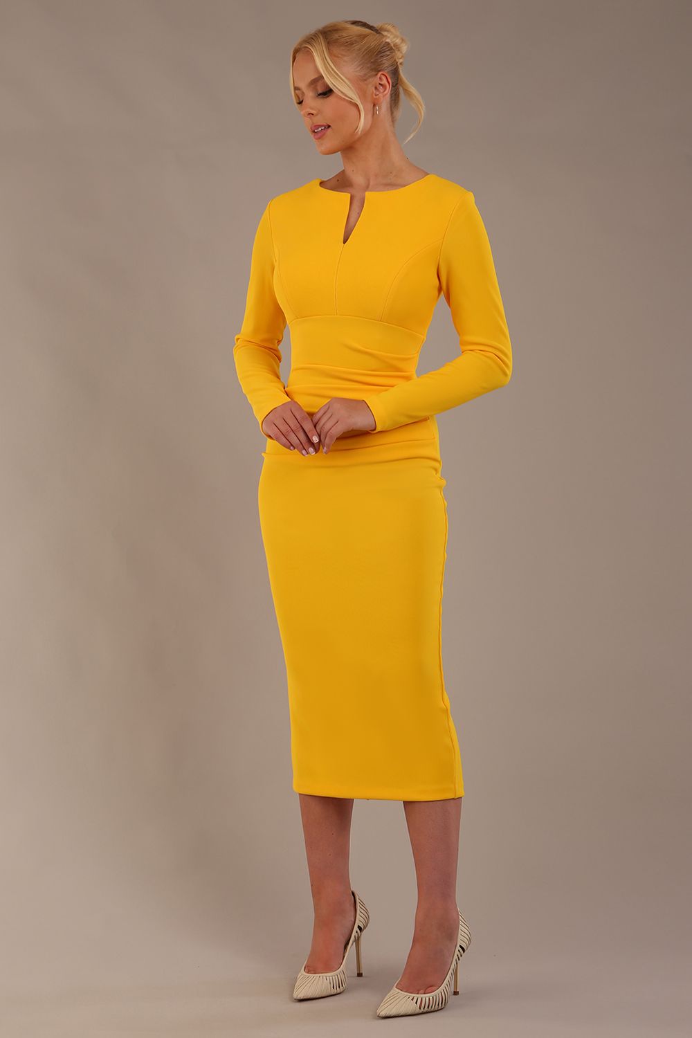 Long Sleeved Lydia Midi Pencil Dress – Diva Catwalk, image 11
