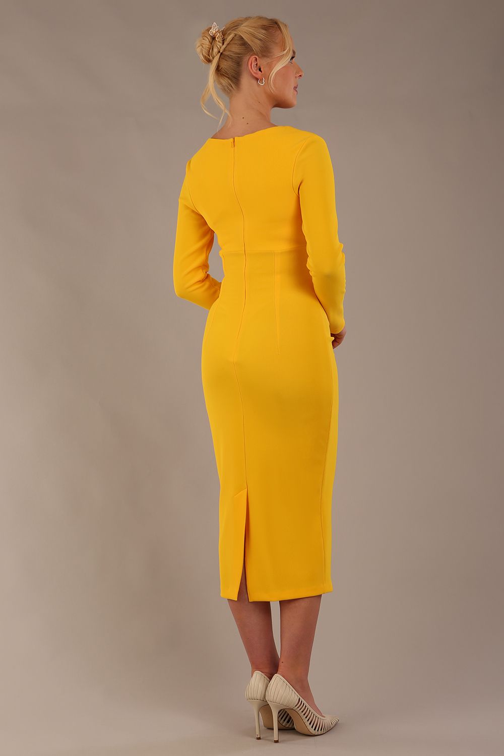 Long Sleeved Lydia Midi Pencil Dress – Diva Catwalk, image 13