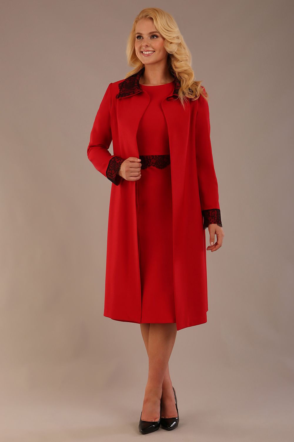 Lovell Lace & Fluted Sleeve Dress – Diva Catwalk, image 12