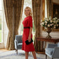 Lovell Lace & Fluted Sleeve Dress 