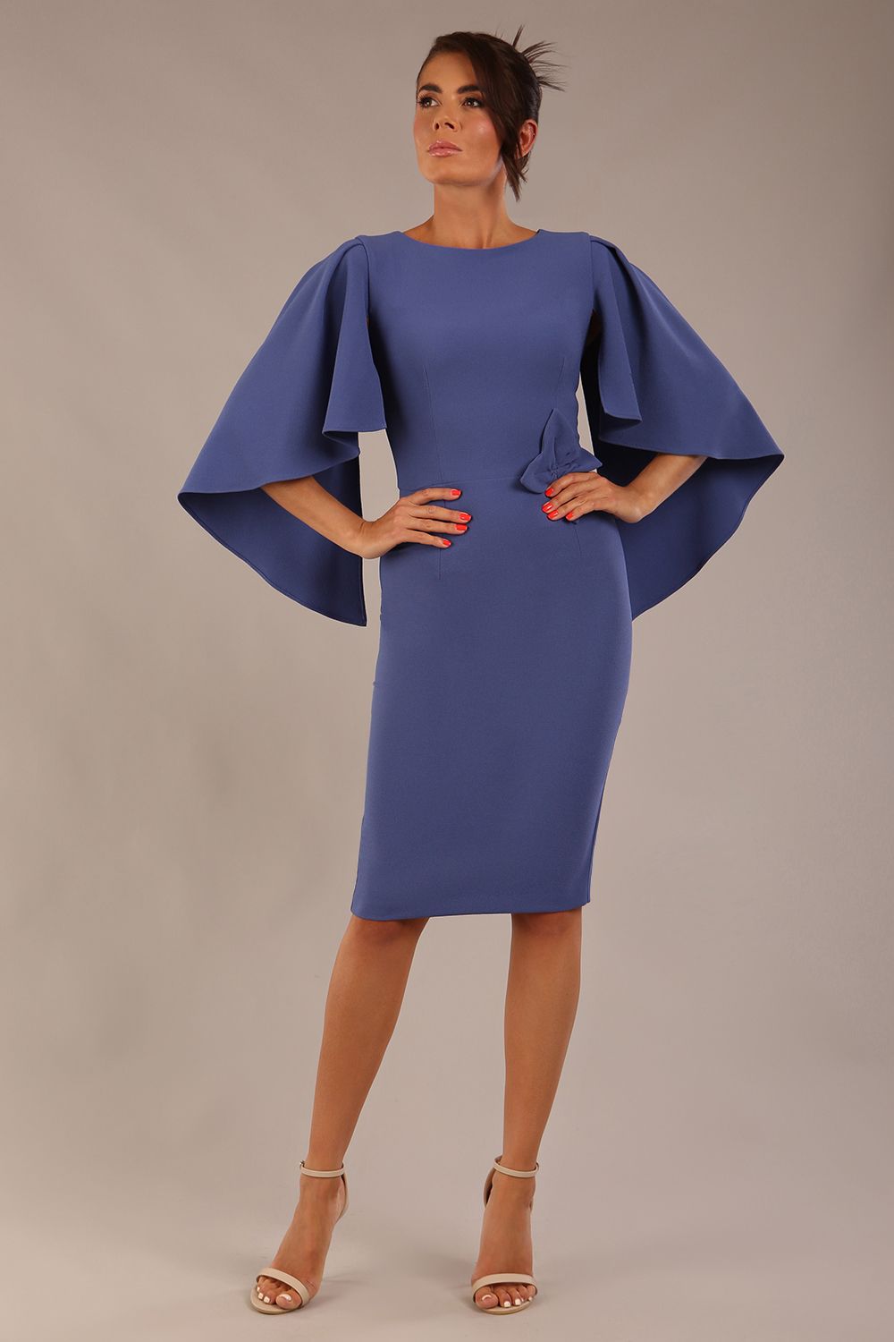 Luella Dolman Sleeve Knee-Length Pencil Dress 