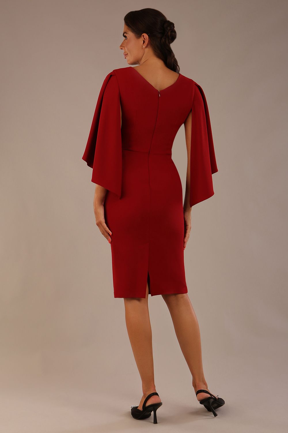 Luella Dolman Sleeve Knee-Length Pencil Dress 