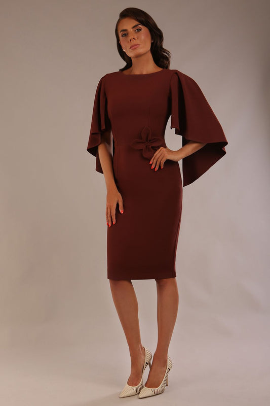 Luella Dolman Sleeve Knee-Length Pencil Dress 