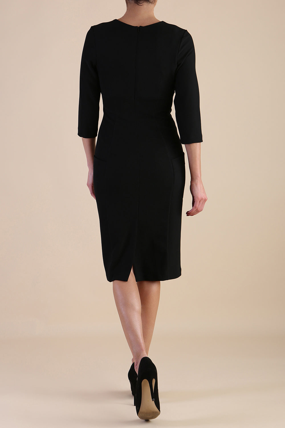 Luna 3/4 Sleeved Pencil Dress – Diva Catwalk, image 11
