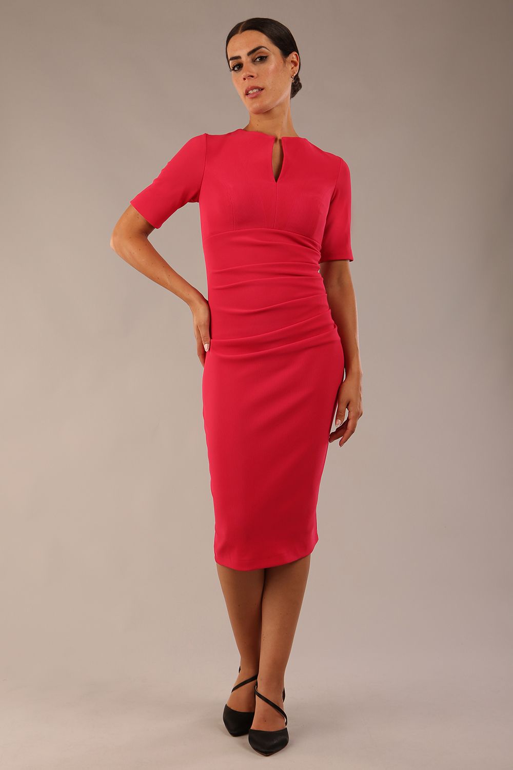 Lydia Short Sleeved Pencil Dress 