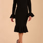 Macarena Peplum Hem Bodycon Pencil Dress 
