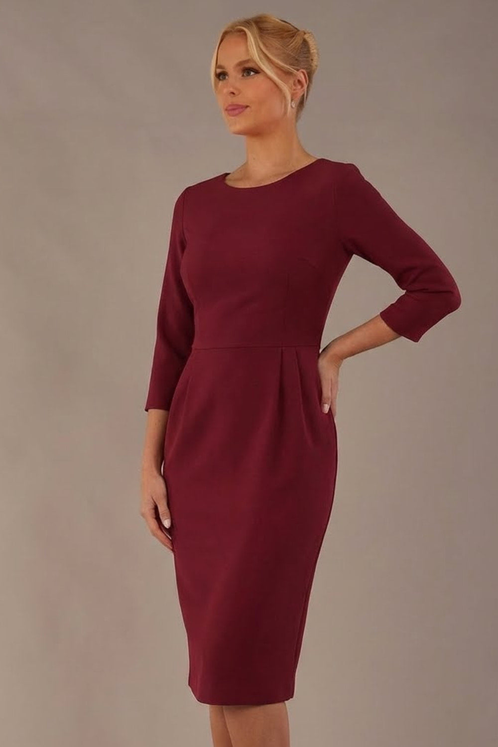 Makepiece Boat Neck Tulip Dress in Wine – Diva Catwalk, image 4