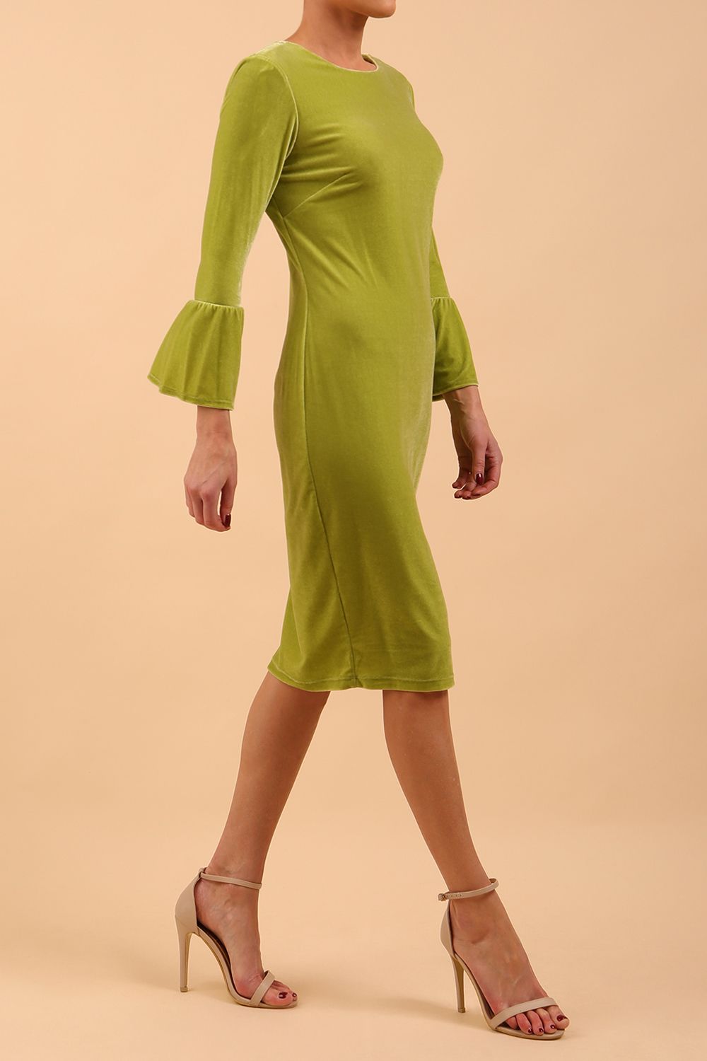 Melika Velvet Dress in Velvet Tropical Green – Diva Catwalk, image 5