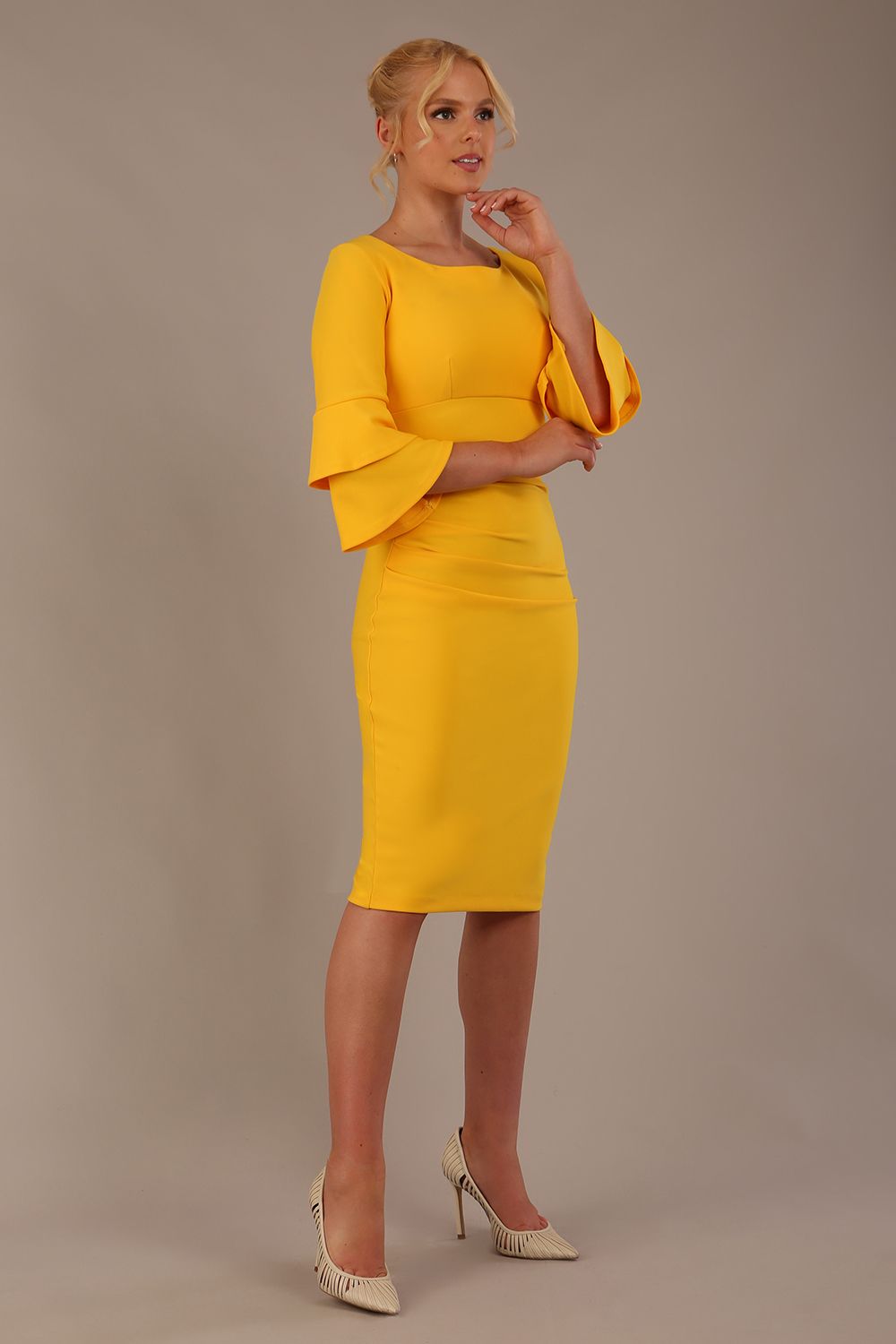 Meridian Flute Sleeve Dress – Diva Catwalk, image 10