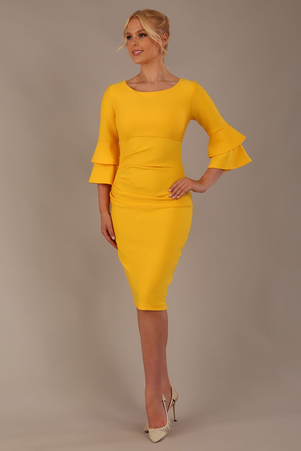 Meridian Flute Sleeve Dress – Diva Catwalk, image 12