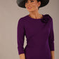 Mirabelle ¾ Sleeves & Floral Shoulder Detail Pencil Dress 