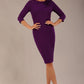Mirabelle ¾ Sleeves & Floral Shoulder Detail Pencil Dress 