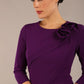 Mirabelle ¾ Sleeves & Floral Shoulder Detail Pencil Dress 