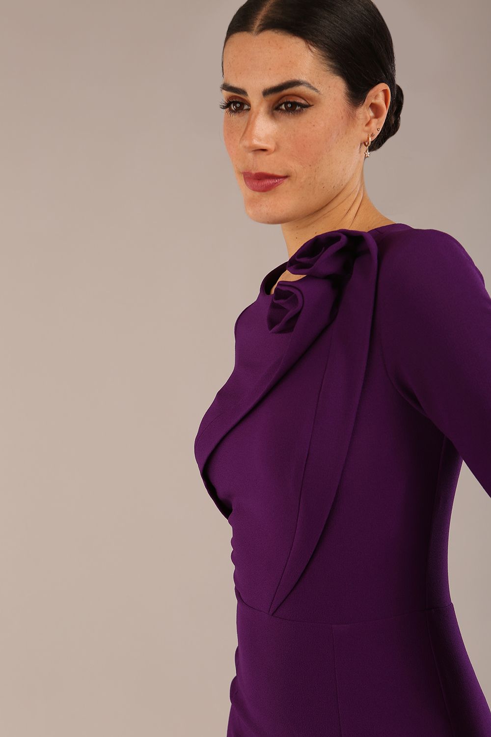 Mirabelle ¾ Sleeves & Floral Shoulder Detail Pencil Dress – Diva Catwalk, image 12