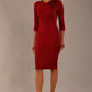 Mirabelle ¾ Sleeves & Floral Shoulder Detail Pencil Dress 
