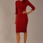 Mirabelle ¾ Sleeves & Floral Shoulder Detail Pencil Dress 