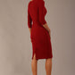 Mirabelle ¾ Sleeves & Floral Shoulder Detail Pencil Dress 