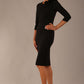 Mirabelle ¾ Sleeves & Floral Shoulder Detail Pencil Dress 