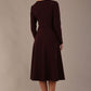 Moneypenny Scarf-Neck A-Line Dress 