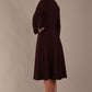 Moneypenny Scarf-Neck A-Line Dress 
