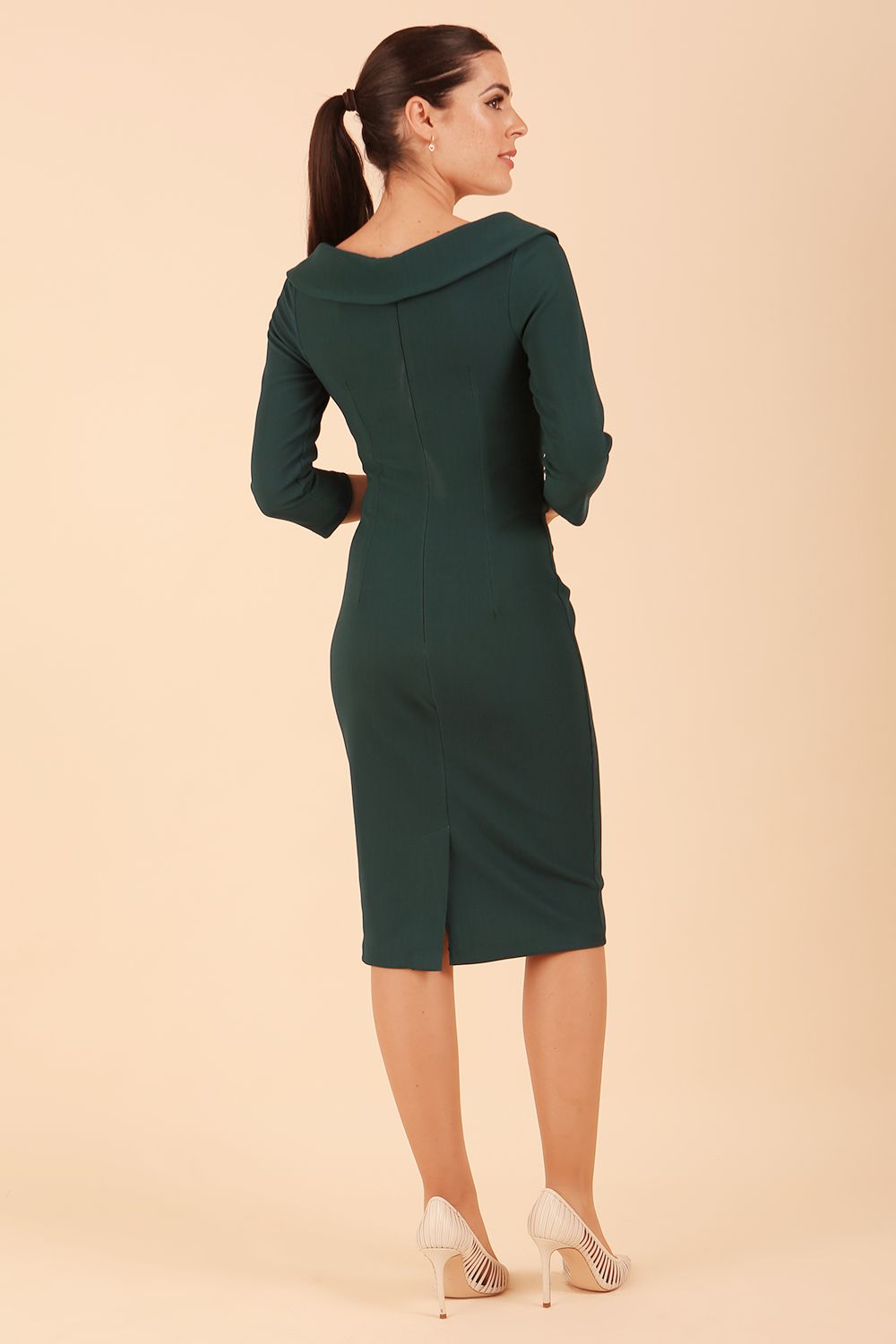 Monique 3/4 Sleeve Pencil Dress – Diva Catwalk, image 3