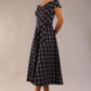 Montclair Tartan Off-Shoulder Midi Dress 