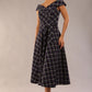 Montclair Tartan Off-Shoulder Midi Dress 