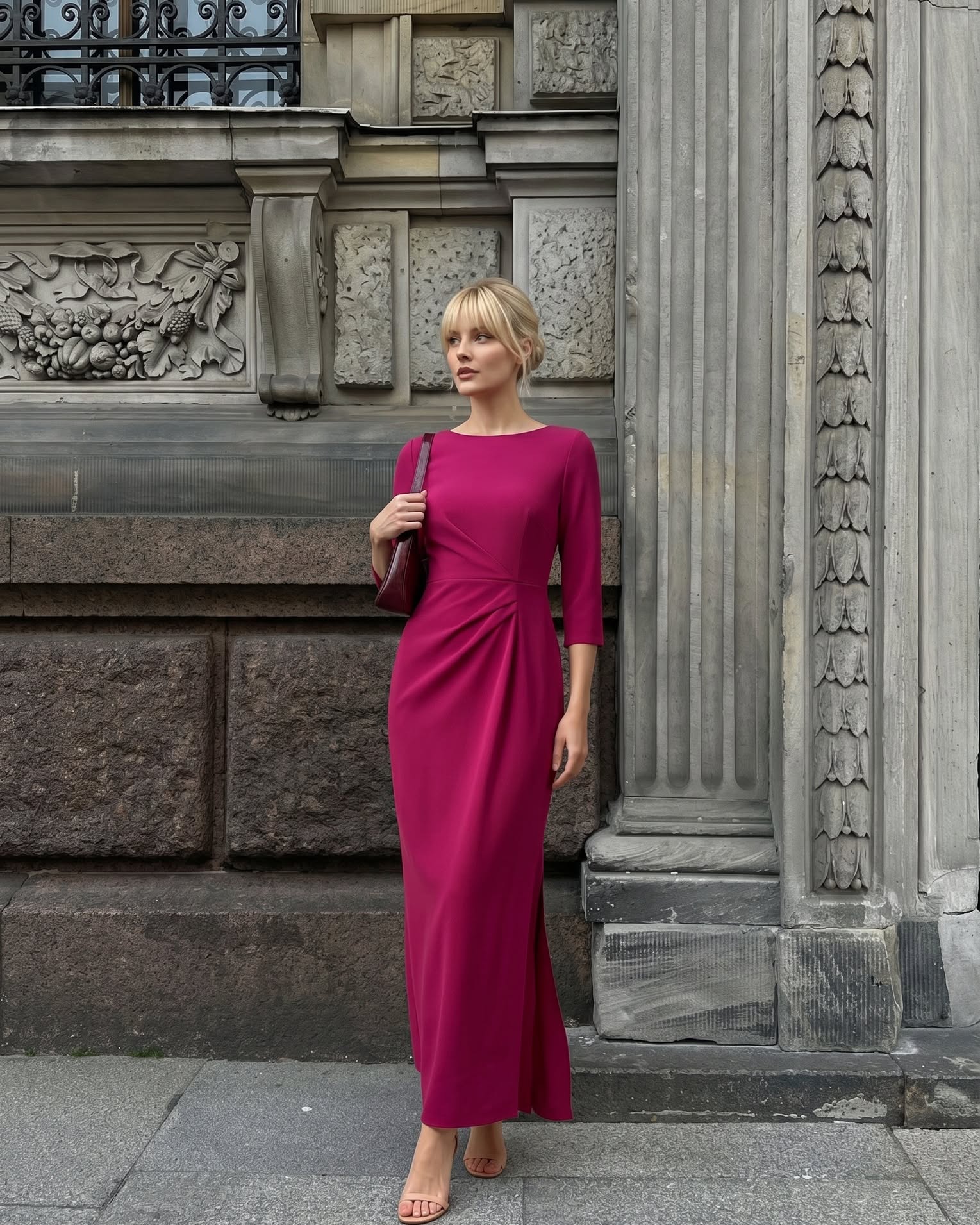Havana Boat Neck Maxi Dress