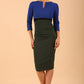 Nadia 3/4 Sleeve Colour Block Dress 